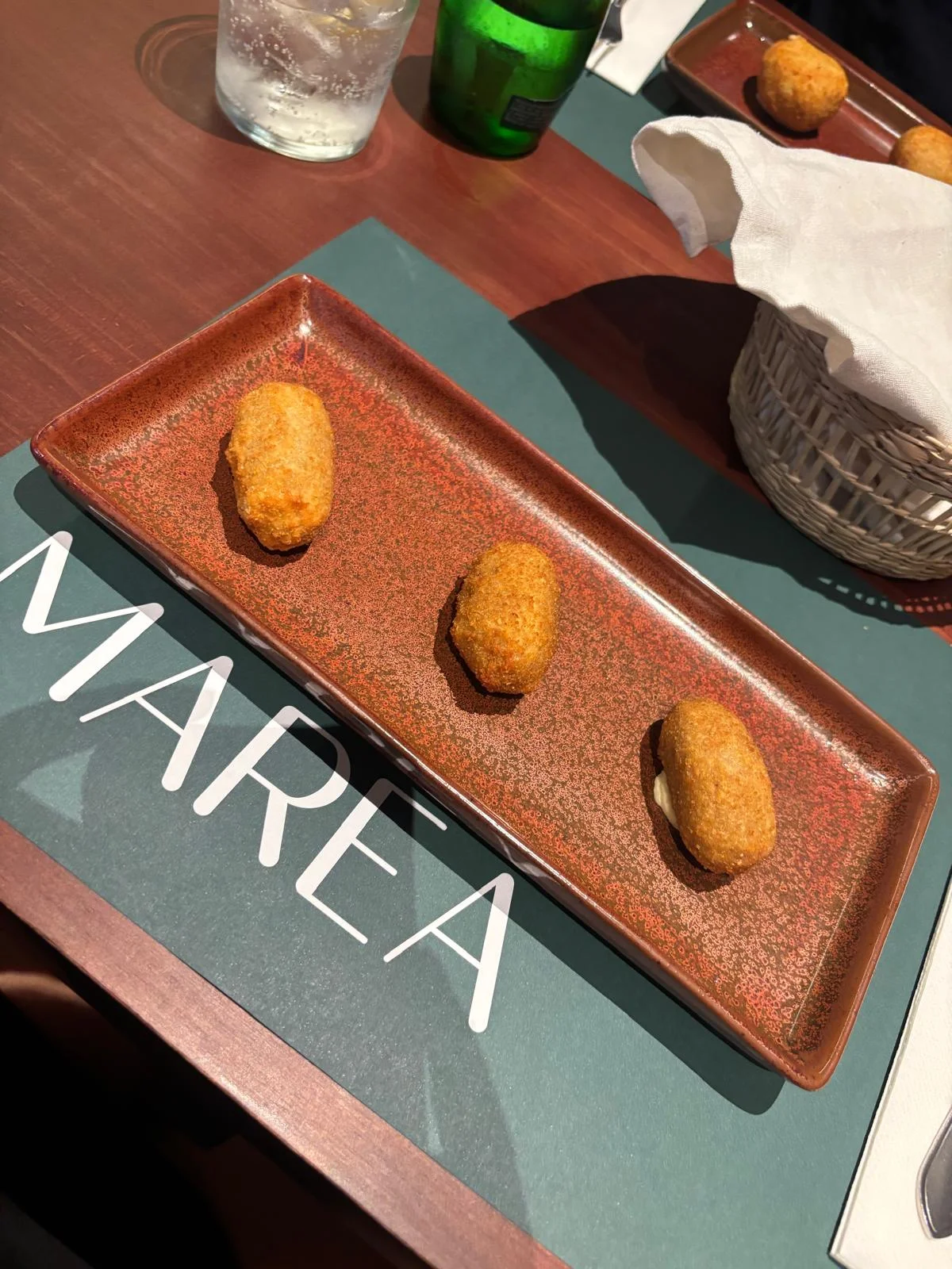Basic fried croquettes appetizer before AI enhancement