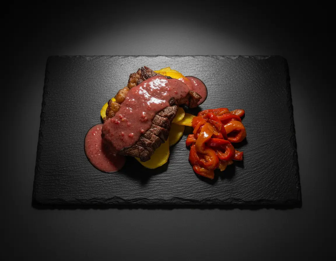 AI-enhanced steak photo